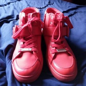 Red sneakers